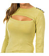 Дамска блуза в цвят горичица Elyse-2 снимка