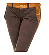 Дамски кафяв памучен панталон с камуфлажен принт Faye-2 снимка