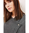 Дамска жилетка в меланж на цвят графит-3 снимка