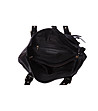 Черна кожена дамска чанта с пискюли Daphne-3 снимка