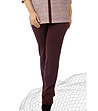 Дамски панталон в цвят патладжан-0 снимка