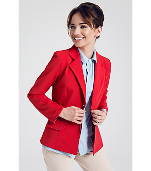 Червено дамско сако Vera снимка