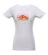 Бяла памучна дамска тениска с щампа-0 снимка
