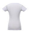 Бяла памучна дамска тениска с щампа-1 снимка