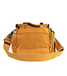 Дамска чанта за рамо в цвят горчица и кафяво Bud-1 снимка