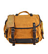Дамска чанта за рамо в цвят горчица и кафяво Bud-3 снимка