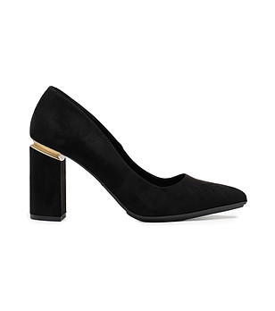 Дамски обувки на ток в черно Daisy снимка