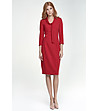 Червена рокля с връзки Iveta-0 снимка