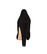 Черни дамски кожени обувки на ток Zefira-4 снимка