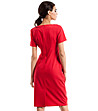 Червена рокля с набори-1 снимка