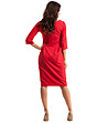 Червена рокля със 7/8 ръкави-1 снимка