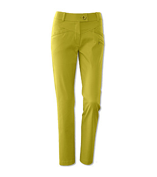 Дамски памучен панталон в цвят лайм Jemima снимка