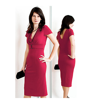 Елегантна червена рокля Nestito снимка