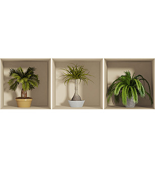 Комплект от 3 декоративни стикера Мини палми снимка