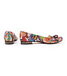 Многоцветни кожени обувки с пискюли Beata-3 снимка
