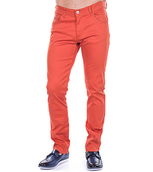 Памучен мъжки оранжев панталон Bernold снимка
