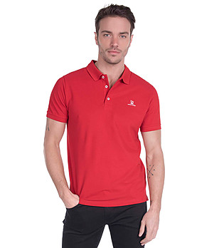 Мъжка памучна блуза в червен нюанс Dex снимка