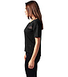 Черна дамска памучна блуза Lisa-2 снимка
