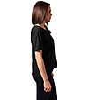 Черна дамска памучна блуза Lisa-3 снимка