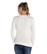 Памучен дамски пуловер в цвят екрю Juruna-1 снимка