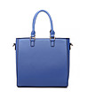 Синя дамска чанта с метални елементи-1 снимка