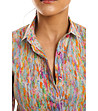 Памучна дамска многоцветна риза Elvira-3 снимка