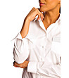 Бяла памучна дамска риза Lucie-2 снимка