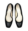 Дамски черни обувки от естествена кожа-1 снимка