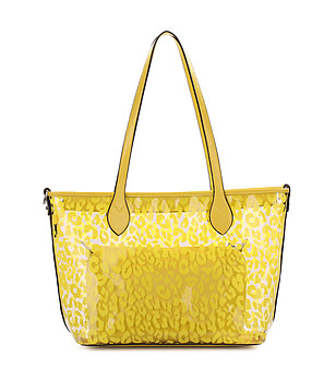 Жълта прозрачна дамска чанта Wilma снимка