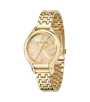 Позлатен дамски часовник с ефектен циферблат снимка