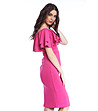 Розова рокля с волани Lorna-2 снимка