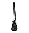 Черна кожена дамска чанта Brescia-1 снимка
