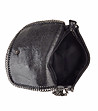 Черна кожена дамска чанта тип клъч Carolina-3 снимка