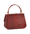 Червена кожена дамска чанта Astore-1 снимка