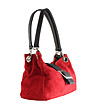 Червена дамска чанта от естествена кожа Lusi-0 снимка