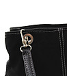 Черна велурена дамска чанта Daria-4 снимка