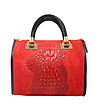 Червена дамска чанта от естествен велур Modelia-0 снимка