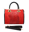 Червена дамска чанта от естествен велур Modelia-2 снимка