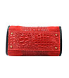 Червена дамска чанта от естествен велур Modelia-3 снимка