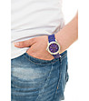 Дамски часовник в сребристо и лилаво-1 снимка