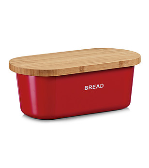 Червена кутия за хляб снимка
