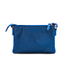 Синя кожена дамска чанта през рамо Danita-0 снимка