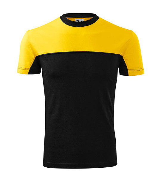 Мъжка памучна тениска в черно и жълто Bruno снимка