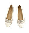 Дамски кожени обувки в бяло Barbara-1 снимка