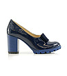 Лачени дамски кожени обувки в синьо Latoya-0 снимка