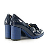 Лачени дамски кожени обувки в синьо Latoya-2 снимка