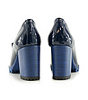 Лачени дамски кожени обувки в синьо Latoya-3 снимка