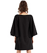 Черна рокля с разкроени ръкави Flores-1 снимка
