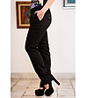 Дамски панталон в черно с памук-2 снимка