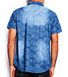 Памучна мъжка риза в син деним Davie-1 снимка